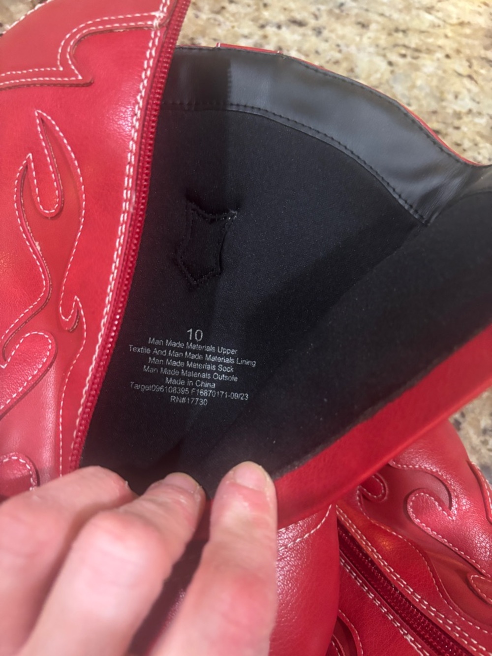 Red Cowboy Boots Women Size 10 Western Core Cowgirl Chic Mid Calf Boots Block He - Picture 4 of 6